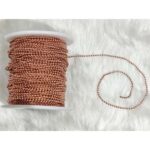 Metal Ball Chain for Embroidery, Jewellery Making, Aari Work, Maggam Work, Decoration, Art & Craft Work (Pack of 10 Mtrs) (Copper)