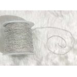 Metal Ball Chain for Embroidery, Jewellery Making, Aari Work, Maggam Work, Decoration, Art & Craft Work (Pack of 10 Mtrs) (Silver)