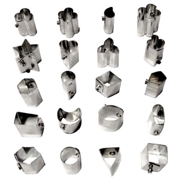 Fancy Mini Aluminum Cookie Cutter Cupcake Cutter - (Set of 20 Shapes)
