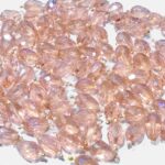 Drop Shape Glass Hanging Beads 10mm for Jewelry Making, Necklace, Earring, Bracelet, Embroidery, Dress and DIY Kit (Pack of 100 Pcs) (Rose Gold)