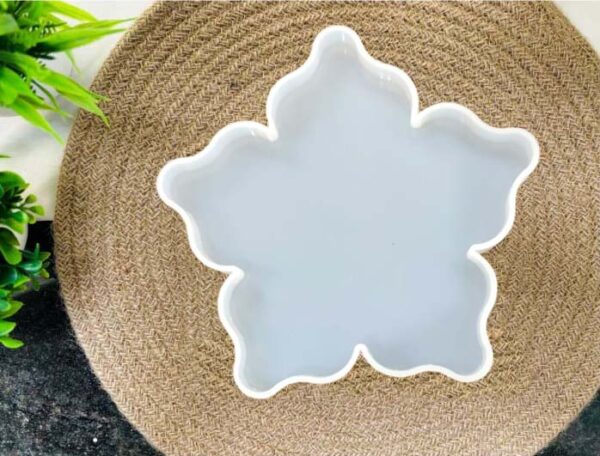 Flower Design Silicone Coaster Moulds for Epoxy Resin Coaster Cup Mat Moulds Casting Silicone Tray Ideal for Making DIY Crafts (Pack of 1pc)