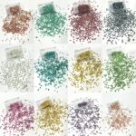 Multicolor Glitter Sequins Set of 12 Colors for Resin Art, Nail Art, Body Art, Jewellery, DIY Art & Craft, Decoration Projects (Pack of 12 Bottles/Approx. 150 GMS.) (Glass Granules)