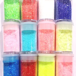 Glitter Sequins Set for Resin Art, Nail Art, Body Art, Jewellery, DIY Art & Craft, Decoration Projects (Pack of 12 Bottles/Approx. 100 Gms.) (Glitter Powder)