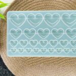 Heart Pendant Mould for Resin Casting DIY Pendant Necklace Earring Keychain (17.2cm x 10.7cm) (25 Cavity) (Pack of 1pc)