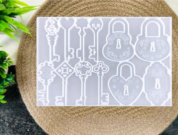 Locks and Key Couples Pendant Mould (Pack of 1pc)