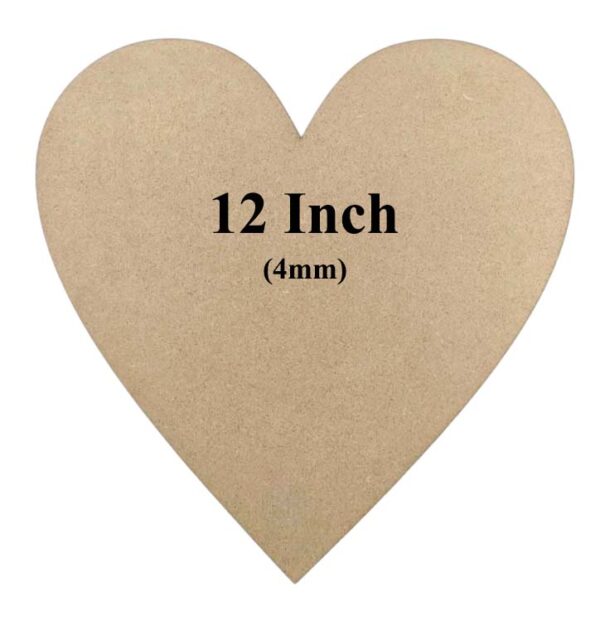 Heart Shape MDF Boards for Art & Craft Projects, Resin, Lippan, Mandala, Painting, Wall Hanging, Decoration (Pack of 1pc)