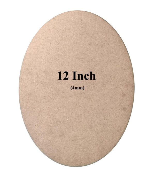 Oval Shape MDF Boards for Art & Craft Projects, Resin, Lippan, Mandala, Painting, Wall Hanging, Decoration (Pack of 1pc)