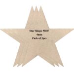Star Shape MDF Boards for Art & Craft Projects, Resin, Lippan, Mandala, Painting, Wall Hanging, Decoration (Pack of 3pcs)
