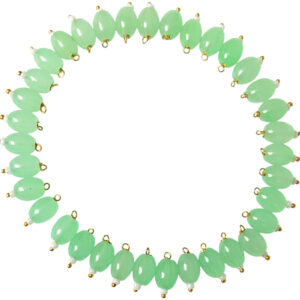 Opaque Oval Shape Glass Hanging Beads 8mm for Jewellery Making/Necklace/Earring/Bracelet/Embroidery/Dress (Pack of 100 Pcs.) (Mint Green)