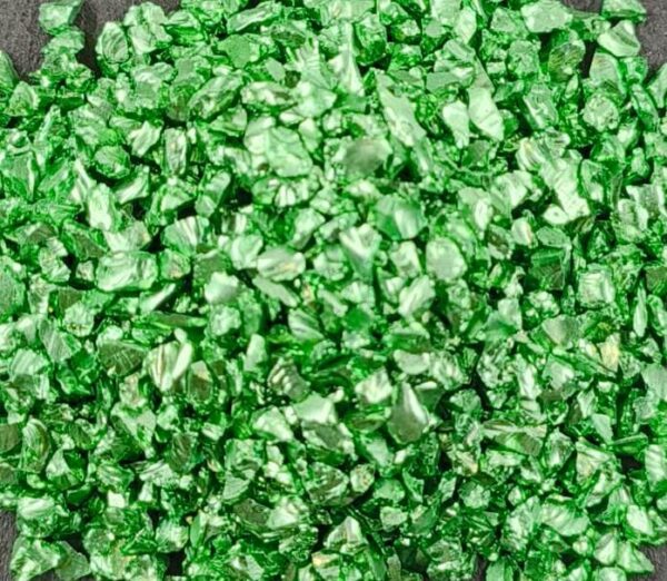Glass Granules for Resin Art, Nail Art, Body Art, Jewellery, DIY Art & Craft, Decoration Projects (Pack of 25gms) (Parrot Green)