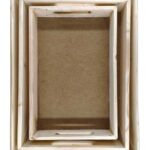 Pinewood Rectangle Shape Serving Trays with MDF Base (Sizes: 14" x 10" / 12" x 9" / 10" x 7") (Set of 3 Trays)