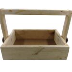 Pinewood Rectangle Shape Tray with Handle and With MDF Base (Sizes: 12" x 10" / 10" x 9" / 8" x 7") (Set of 3 Trays)
