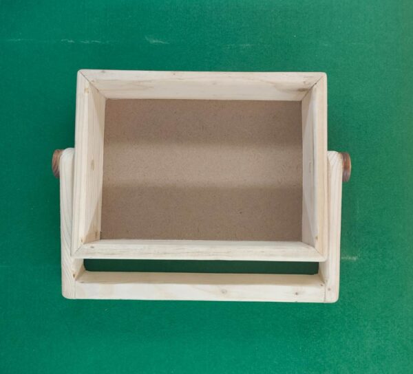Pinewood Rectangle Shape Tray with Handle and With MDF Base (Sizes: 12" x 10" / 10" x 9" / 8" x 7") (Set of 3 Trays) - Image 2