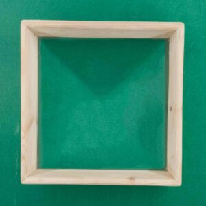 Pinewood Square Shape Tray with Transparent Acrylic Base (Pack of 1pc)