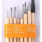 Clay Pottery Sculpting Tools with Wooden Handle (Pack of 11pcs)