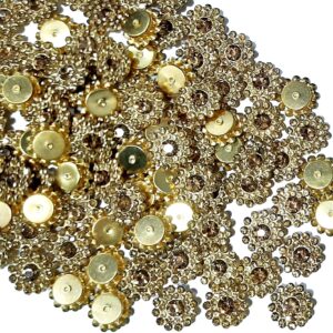 Stone Flower for Embroidery, Clothes, Blouse, Saree, Dress Decoration (Pack of Approx 250 Pcs/125 GMS) (LCT)