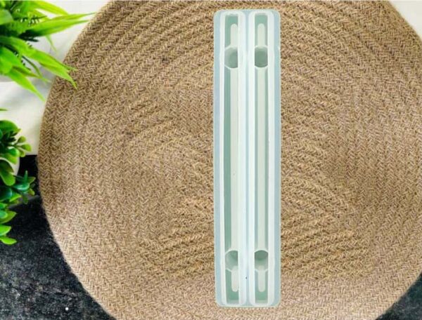 Tray Handle Silicone Mold 2 Slots Handmade DIY (Tray Handle Mould - 15.5 x 3.5 cm) (Pack of 1pc)