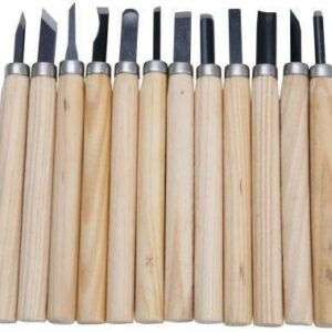 Wood Carving and Engraving Art Combination Chisel Set (Set of 12 Pcs)