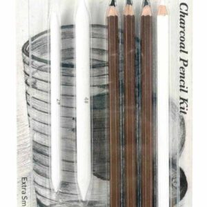 Charcoal Pencil Kit with Eraser (Set of 7pcs)