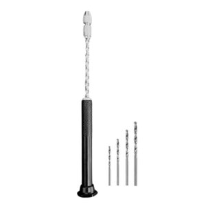 Mini Hand Drill Set with Flexible Extension Shaft and 4 Drill Bits, Manual Precision Tool (Pack of 1)