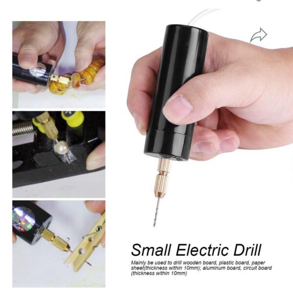 Mini USB Electric Drill Pen – Portable Crafting Tool for Drilling Holes in Acrylic Charms, Keychains, Jewelry, and PVC – Small Grinder for DIY Handmade Projects (Pack of 1) - Image 2