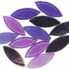 Oval Shape Glass Mosaic Tiles for DIY Mosaic Art, Picture Coaster, Home Decoration (45mm x 15mm) (Pack of 50gms, Purple) - Image 2