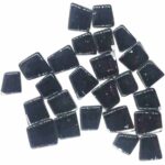 Square Shape Crystal Glass Mosaic Tiles for DIY Picture Coaster, Mosaic Art, Home Decoration (15mm x 15mm) (Pack of 50gms, Black)