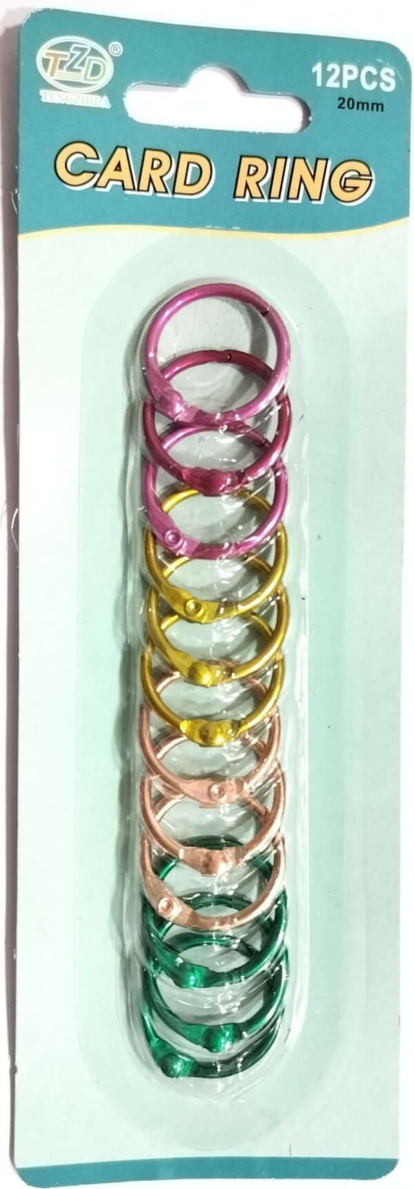 Card Rings/Binder Rings/Scrapbooking Ring (12pcs) (20mm, Multicolor)