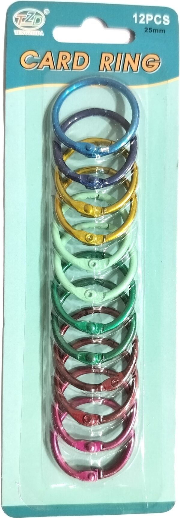 Card Rings/Binder Rings/Scrapbooking Ring (12pcs) (25mm, Multicolor)