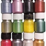 Metallic Pigment Powder Set for Resin Art, 12 Vibrant Colours, Pearl and Shimmer Effect (Pack of 12 Bottles / 10gms Each)