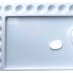 Rectangle Shape Painting Palette, Color Mixing Palette for Watercolor, Acrylic Paint & Colouring with 13 Wells for DIY Art Craft, Painting, Artist, Kids (12 Inch x 9 Inch) (Pack of 1pc)