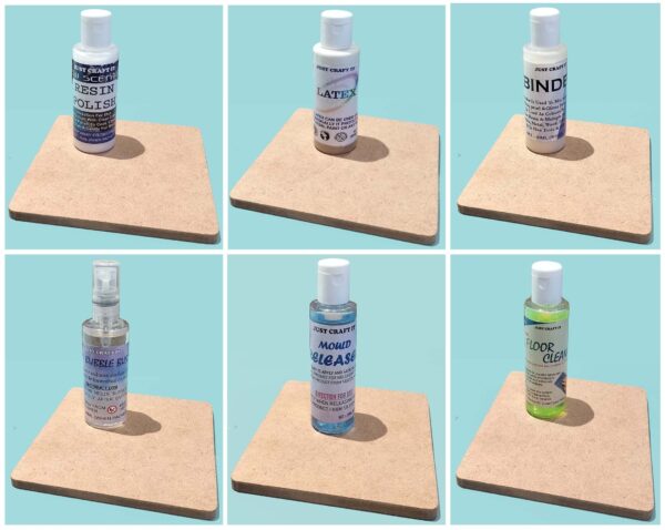 Resin Liquids Polish / Latex / Cleaner / Releaser / Bubble Buster for Perfect Resin Art (Combo Pack of 6 Bottles / 30ml Each)