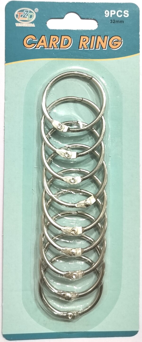 Card Rings/Binder Rings/Scrapbooking Ring (9pcs) (32mm, Silver)