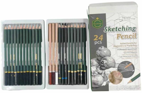 Sketching Pencil for Beginners & Pro Artists (Set of 24 pcs)