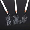 3 Pcs White Medium Charcoal Art Drawing Pencils Set, Sketching Pencils for Dark or Tinted Paper - Image 2