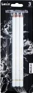 3 Pcs White Medium Charcoal Art Drawing Pencils Set, Sketching Pencils for Dark or Tinted Paper