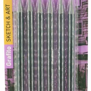 Keep Smiling Woodless Graphite Pencils for Sketching & Art (Set of 6pcs)