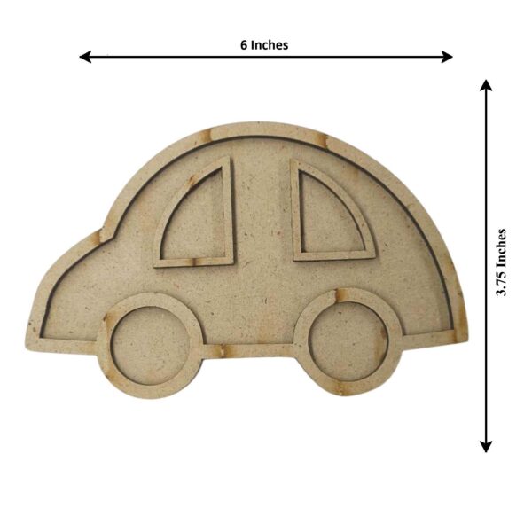 Car MDF Base for Glass Mosaic Art and Craft for Boys and Girls, DIY Creative Activity, Gifts for Kids Ages 3-12 (6 Inch x 4 Inch) (Pack of 1pc) - Image 2
