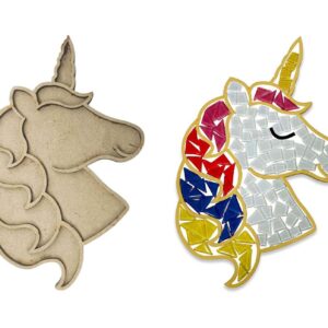 Unicorn Shape MDF Cutout for DIY Mosaic Art, Picture Coaster, Home Decoration (6 Inch x 4 Inch) (Pack of 1pc)