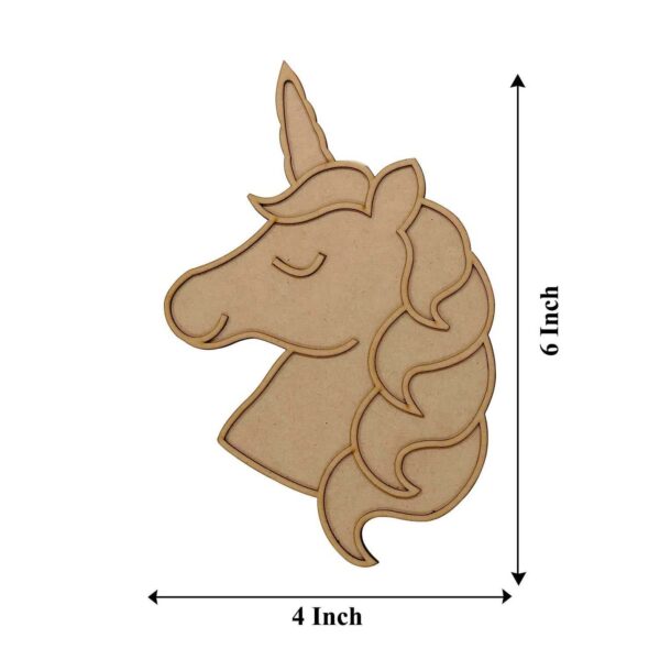 Unicorn MDF Base for Glass Mosaic Art and Craft for Boys and Girls, DIY Creative Activity, Gifts for Kids Ages 3-12 (6 Inch x 4 Inch) (Pack of 1pc) - Image 2