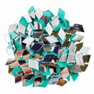 Diamond Shape Mirror Cut for DIY Art, Craft, Decoration (Pack of 50 gms)