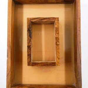 Rectangle Double MDF Frame Made of Teakwood With Acrylic Base (Pack of 1pc)