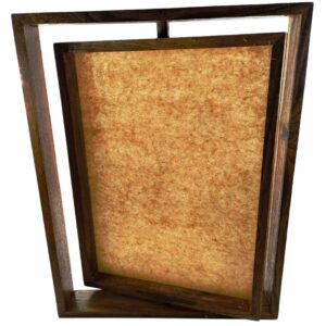Rectangle Rotating MDF Frame Made of Teakwood With Acrylic Base (14 Inch x 11 Inch x 1.65 Inch / 35cm x 27.5cm x 4cm) (Pack of 1pc)
