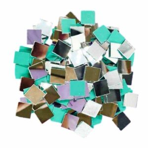 Square Shape Mirror Cut for DIY Art, Craft, Decoration (Pack of 50 gms)