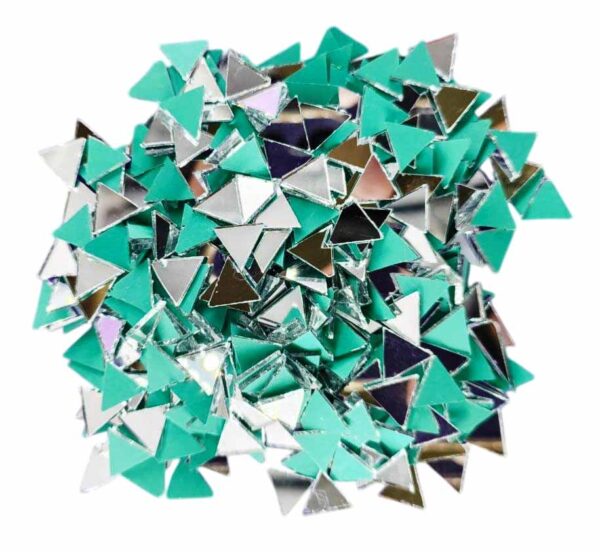 Triangle Shape Mirror Cut for DIY Art, Craft, Decoration (Pack of 50 gms)